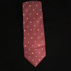 Etienne Aigner Red and Blue Tie Classic Polka Dot Design